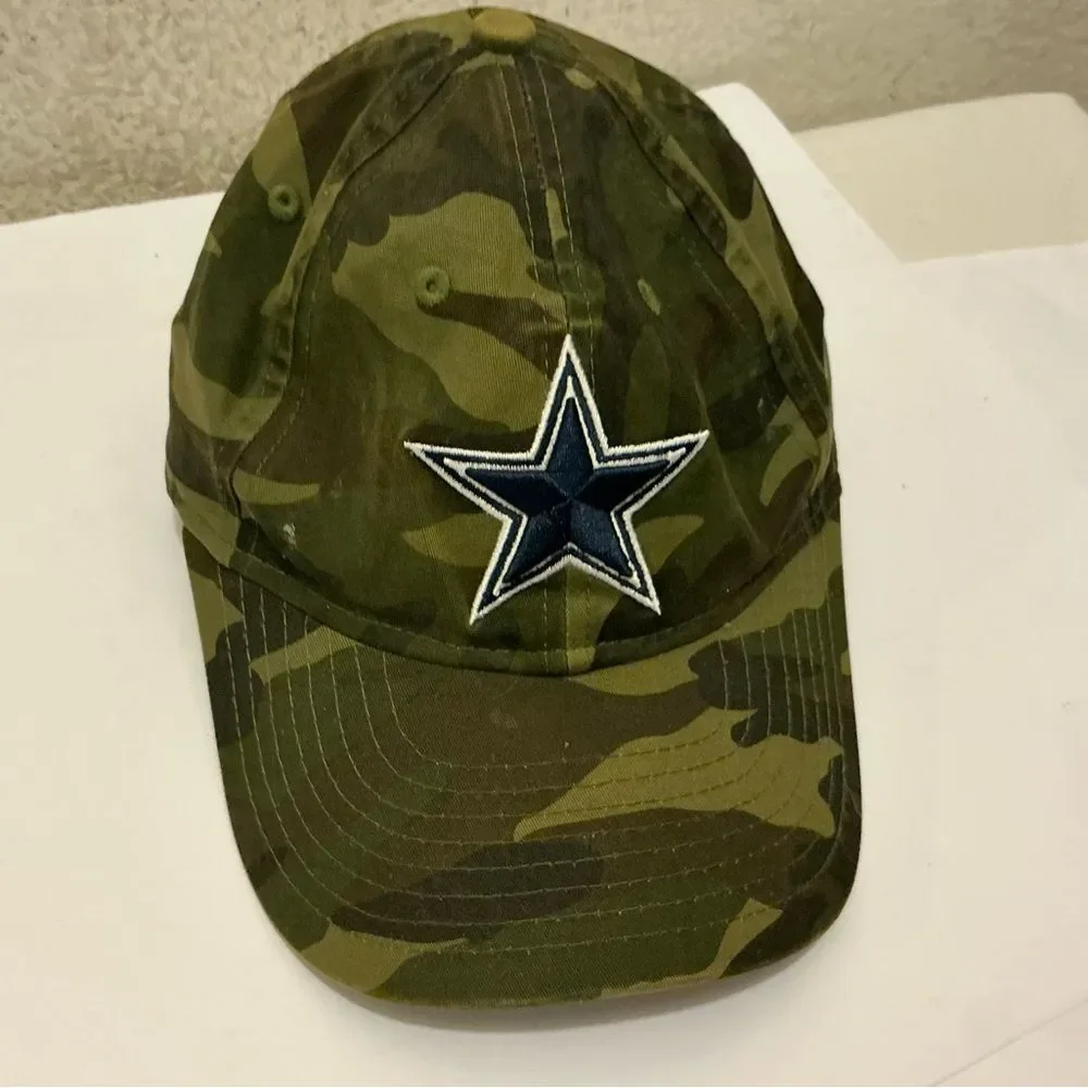 New Era NFL cowboys adjustable Green Camouflage youth Hat with Star Emblem